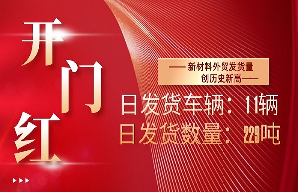 起步即是沖刺！新材料公司外貿(mào)單日發(fā)貨量創(chuàng)歷史新高